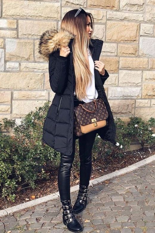 Dame vinterjakke model Alaska med lys stor pels