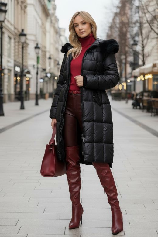 Dame Vinterjakke model Palermo i Sort