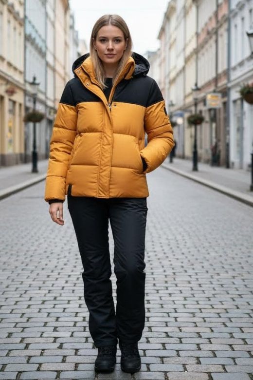 Dame dyne jakke Navahoo Sarafina i Gul