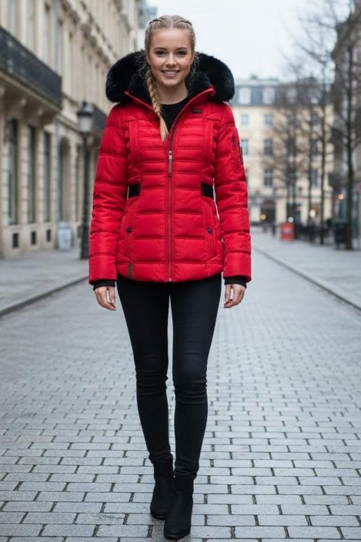 Dame Vinterjakke Melikas i Rød