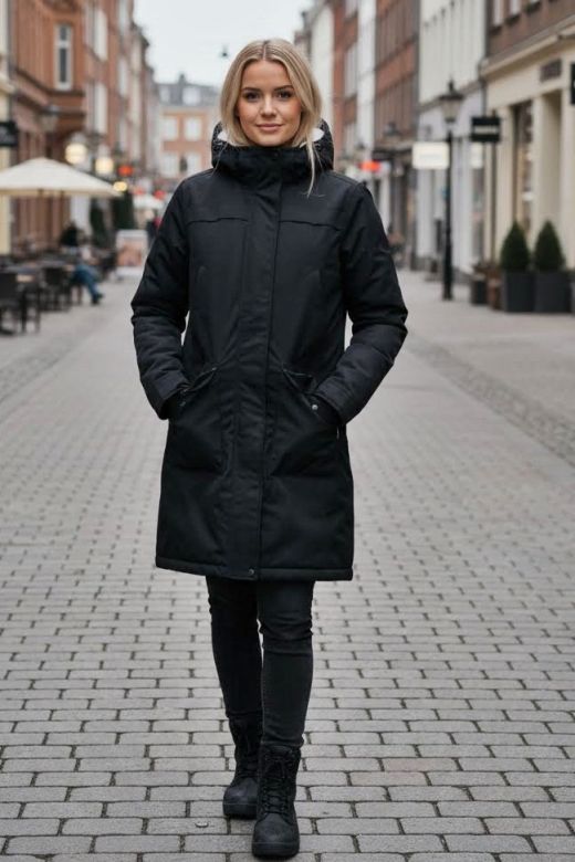 Dame Vinterjakke vind og vandtæt model Heidi - Sort