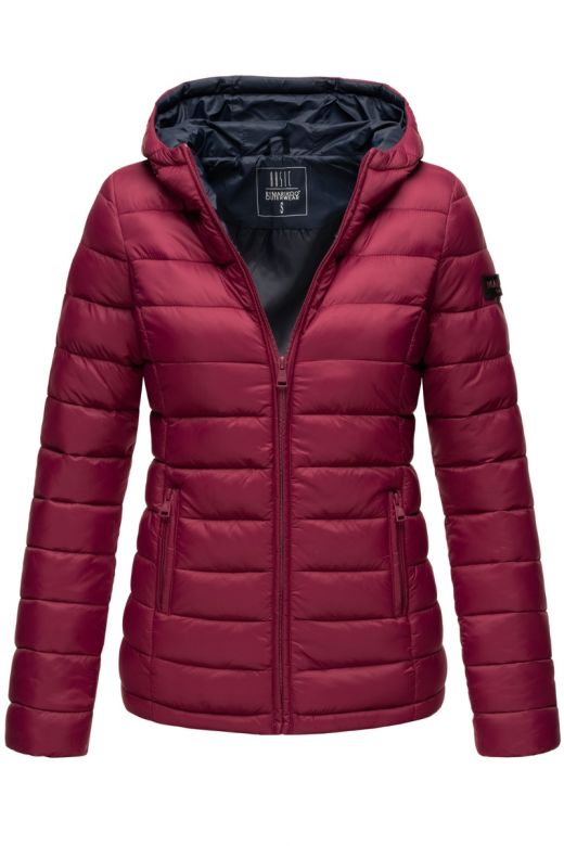 Dame dynejakke med hætte Lucy - Bordeaux