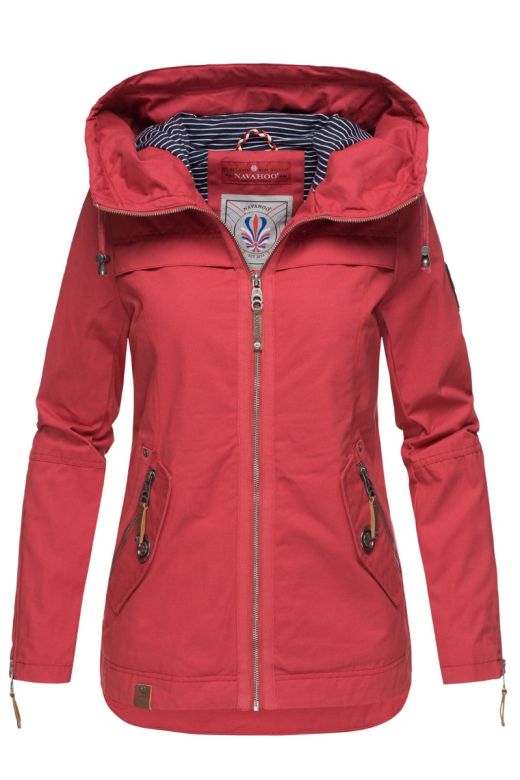 Dame Overgangsjakke i bomuld Wekoo - Rød