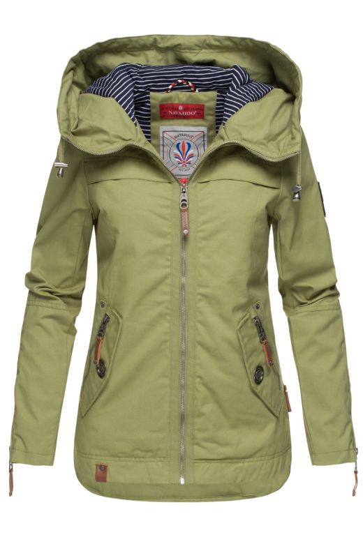 Dame Overgangsjakke i bomuld Wekoo - Grøn