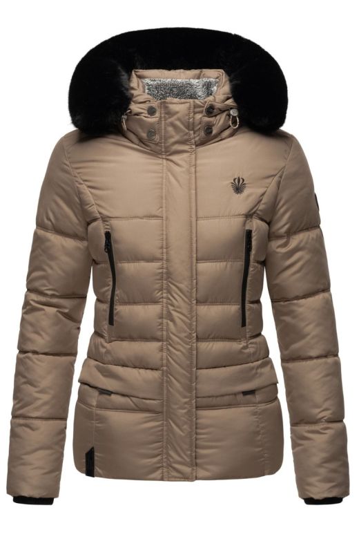 Dame Vinterjakke model Lovelenia i Taupe Beige