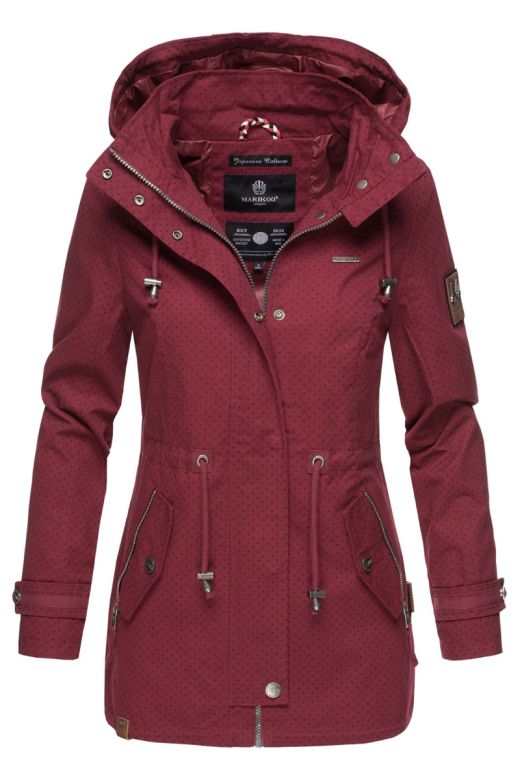 Dame Overgangsjakke i bommuld Nykoo - Bordeaux Dot