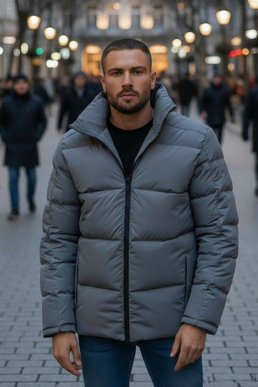 Herre jakke fra brandet Gibson i Mørk Grå