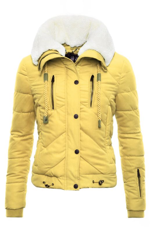 Kort Vinter jakke i Gul