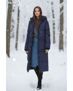 Dame Vinterjakke Dansk design model Kelly Navy Blå