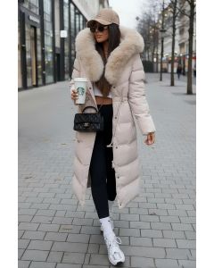 Dame vinter jakke model Carol i Beige