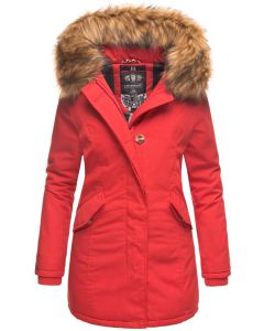 Dame Vinterjakke med pels Karma Prinsess - Rød