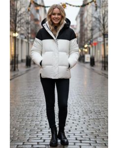 Dame dyne jakke Navahoo Sarafina i Hvid