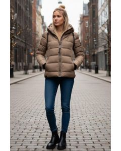 Dame jakke model Renesmene i Taupe Beige