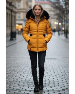 Dame Vinterjakke Melikas i Gul