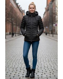 Dame Dyne jakke Aniya i Anthracite