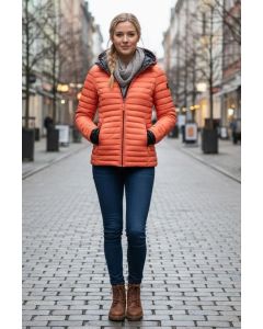 Dame dynejakke med hætte Marikoo Asraa - Koral