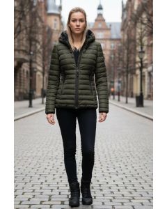 Dame jakke foret model Jaylaila i Oliven Grøn