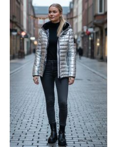 Dame jakke foret model Jaylaila i Sølv
