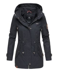 Dame Overgangsjakke i bommuld Nykoo - Navy Dot