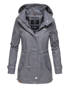 Dame Overgangsjakke i bommuld Nykoo - Mørk Grå Dot