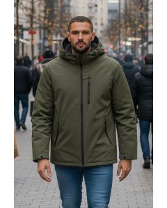 Herre jakke Vind og Vandtæt model Boma Army Grøn