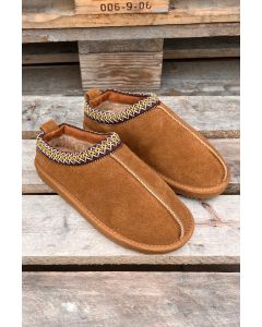 Hjemmesko i ruskind model Sif i Camel