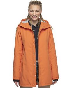 Dame Regnjakke vind og vandtæt model Støvregn i Orange