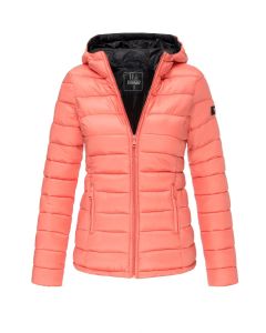 Dame dynejakke med hætte Lucy - Koral