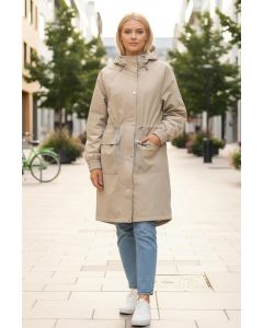 Flot Overgangs / regn jake i beige