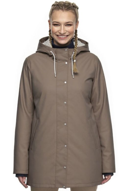 Dame Regnjakke vind og vandtæt model Støvregn i Brun