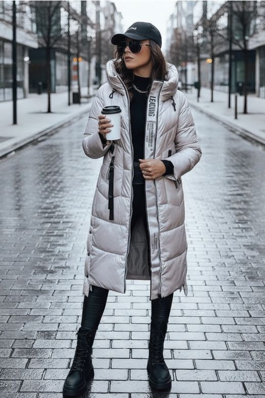 Dame LUX Vinterjakke model Annabell i Beige