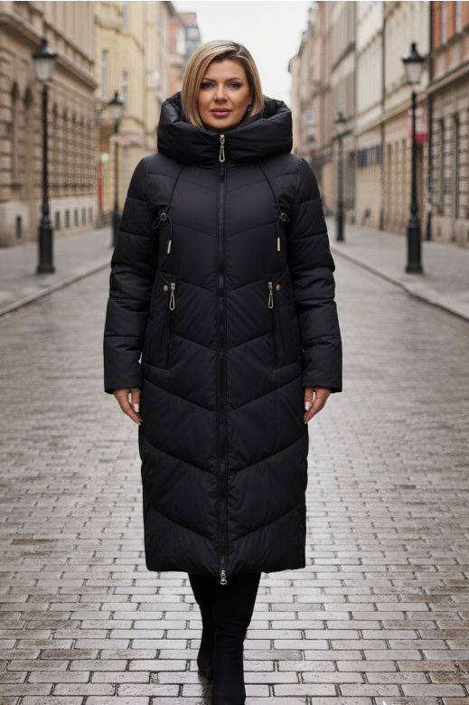 Dame Vinterjakke model Roma i Sort