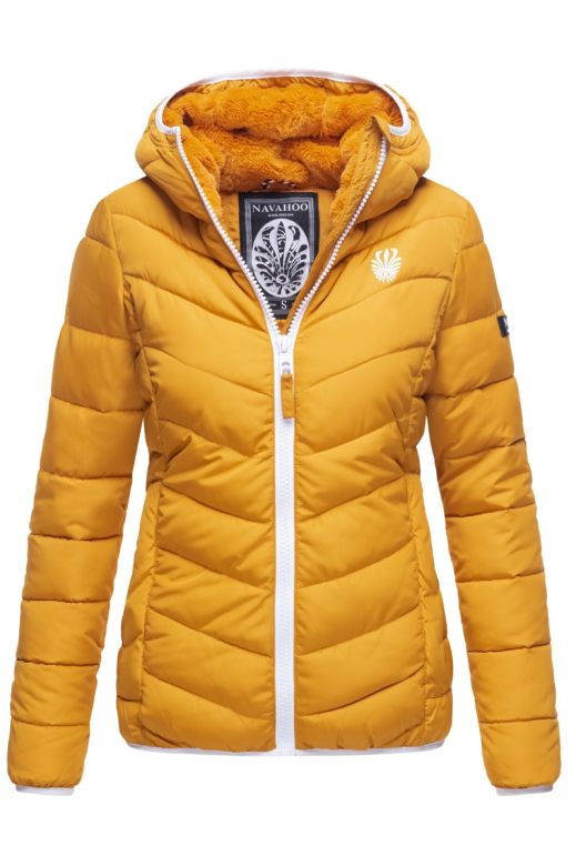 Sporty kort vinterjakke - Gul