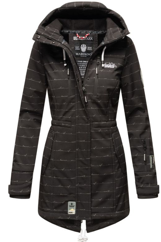 Dame Softshell outdoor jakke Sort Line