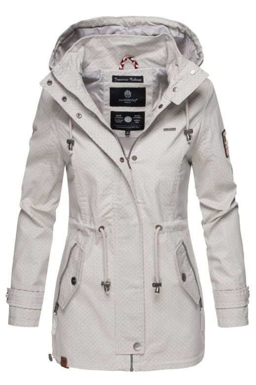 Dame Overgangsjakke i bommuld Nykoo - Lys Grå Dot