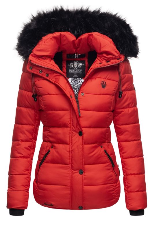 Kort Dame Vinterjakke Sukkerbi - Rød