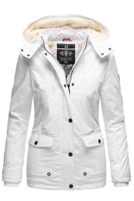 Dame Bomulds vinterjakke Marikoo Keikoo - Hvid