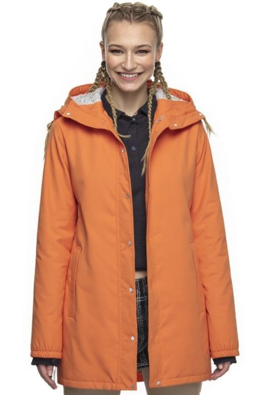 Dame Regnjakke vind og vandtæt model Støvregn i Orange