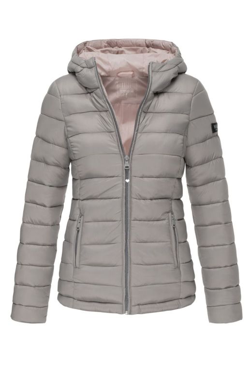 Dame dynejakke med hætte Lucy - Grå