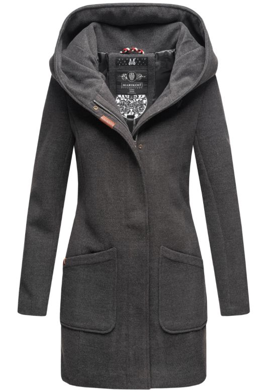 Dame Vinterjakke Maikoo - Anthracite Mørk Grå