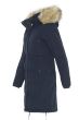Dame vinterjakke med pels model Stavanger i Navy Blå