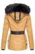 Dame vinterjakke med pels Vanilla - Camel