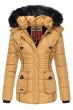 Dame vinterjakke med pels Vanilla - Camel