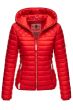 Dame dun jakke med hætte Smukke Rød
