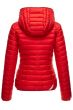 Dame dun jakke med hætte Smukke Rød