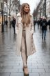Dame Trenchcoat Vinterjakke model Pauline Creme