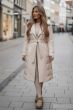 Dame Trenchcoat Vinterjakke model Pauline Creme