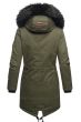 Dame Vinter jakke med sort pels - Kugel Grøn