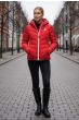 Sporty kort vinterjakke - Rød