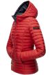Dame dynejakke med hætte Marikoo Asraa - Rød